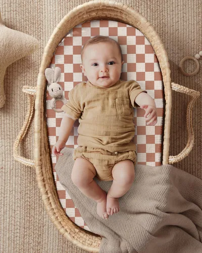 Miniatura 107 de Blissful Diary Sábanas de muselina para cuna para niñas, sábana de bebé de algodón suave bohemio para colchón de cuna estándar de 52 x 28 pulgadas