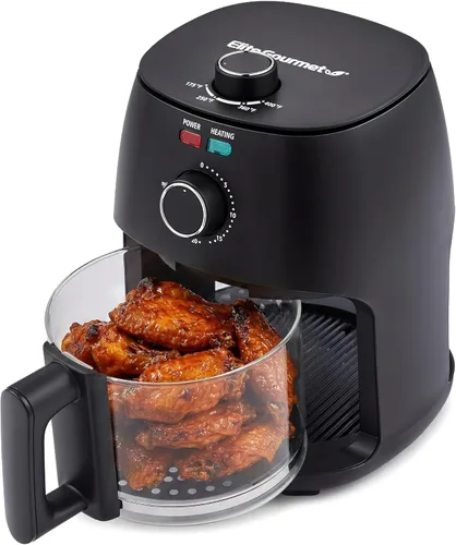 Miniatura 9 de Elite Gourmet EAF2612D Freidora de aire caliente personal de 2.1 cuartos de galón, compacta para ahorrar espacio, programable, cocina saludable sin