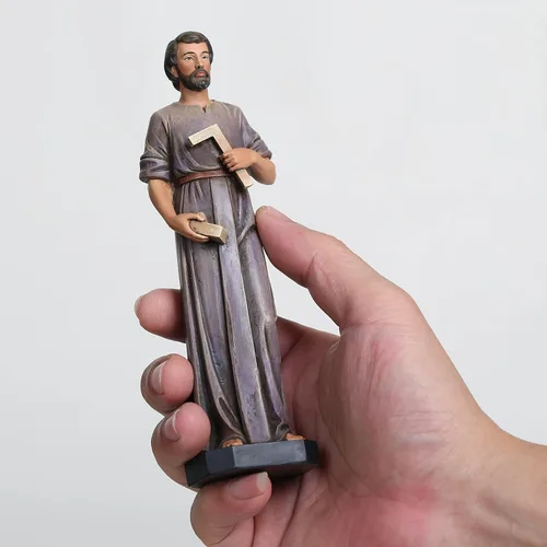 Miniatura 5 de BC - Estatua católica de San José del trabajador, figura de San José de 6 pulgadas de alto, guía y protección para familiares y viajeros, regalos