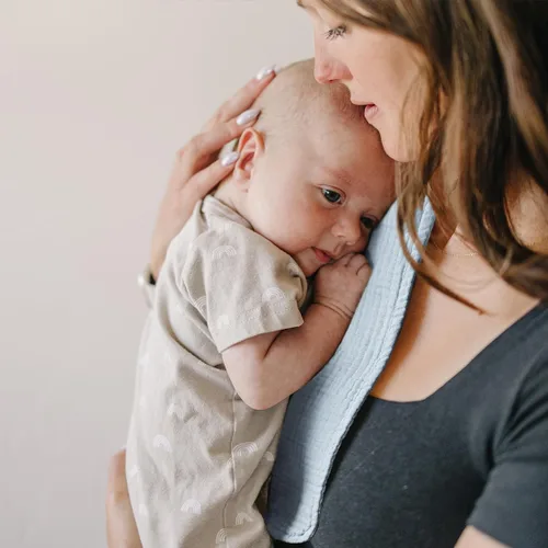 Miniatura 7 de Konssy - Paquete de 6 paños de muselina para eructos de bebé, ropa de eructos suaves y absorbentes 100 % algodón para recién nacidos, bebés niños