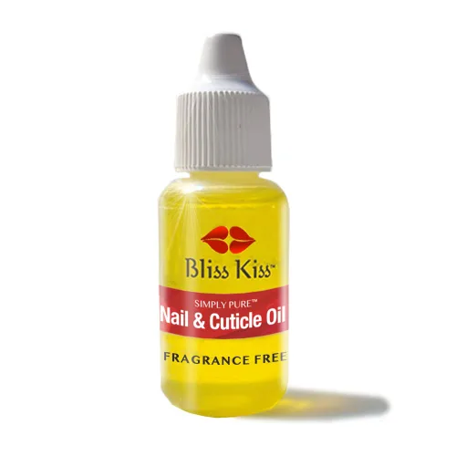 Bliss Kiss | Sin fragancias | Cutiagotas de aceite de uñas con vitamina E y jojoba, fortalecedor de uñas, tratamiento de crecimiento de uñas para