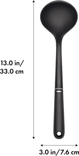 Miniatura 6 de OXO Good Grips - Pinzas de 12 pulgadas con cabezales de nailon y cucharón de nailon Good Grips, color negro, talla única