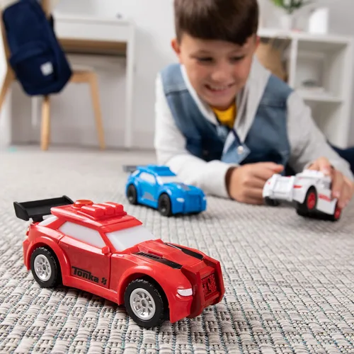 Miniatura 4 de Tonka, paquete de 3 autos deportivos– hechos con plástico resistente, con motor de fricción, para niños y niñas, niños pequeños de 3 años