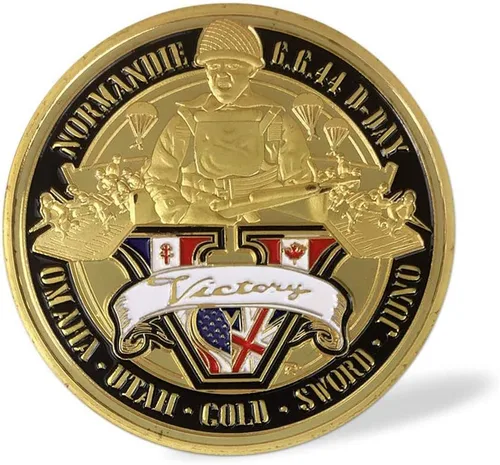 Miniatura 2 de Moneda de desafío de la Segunda Guerra Mundial del Ejército de los Estados Unidos Guerra Mundial Europa Soldado Veterano