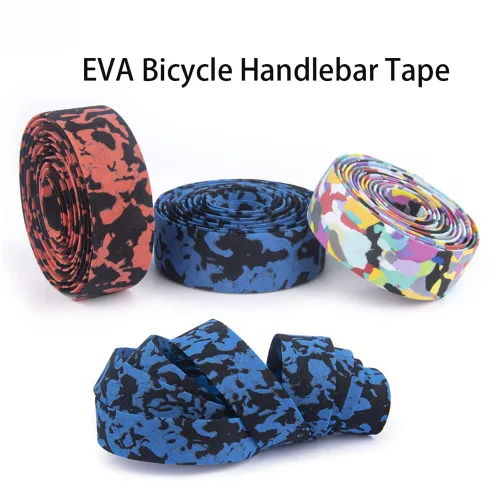 Miniatura 4 de Cintas de manillar de bicicleta, 2 rodillos de cinta de barra de bicicleta de EVA, correas de mango de bicicleta de carretera con tapones