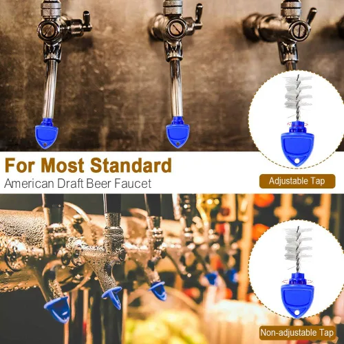 Miniatura 5 de MRbrew Cepillo para grifo de cerveza, paquete de 15 juegos de tapones de grifo de cerveza, cubierta de grifo, kit de limpieza de línea de cerveza