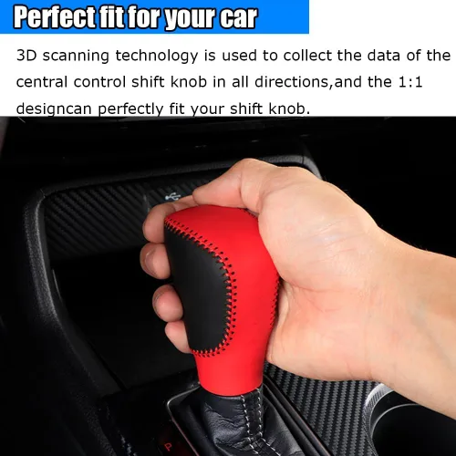 Miniatura 4 de Accesorios interiores personalizados para Honda HR-V 2023 2024, cubierta de cuero para palanca de cambios automática, funda de palanca de cambios