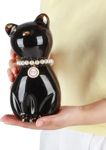 Miniatura 9 de Urnas de gato para cenizas, elegante recuerdo de cremación de mascotas, urnas funerarias, urna negra para mascotas, caja conmemorativa con collar