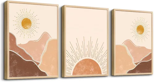 Miniatura 16 de Lienzo decorativo para pared de dormitorio, sala de estar, impresiones en lienzo, obras de arte, decoración de pared de baño, plantas verdes, Verde