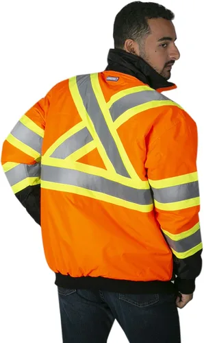 JORESTECH Prenda impermeable reflexiva X de la chaqueta del bombardero de la seguridad de la alta visibilidad en el tipo O/CSA Z96 de la parte