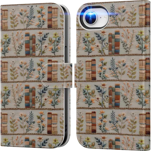 Miniatura 12 de DEENAKIN Funda tipo cartera para iPhone 15 con tarjetero + clip para efectivo, bloqueo RFID, protección contra caídas de grado militar y obras