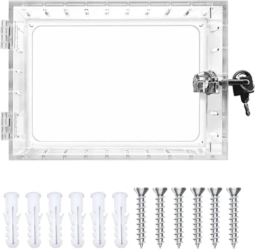 Miniatura 9 de Caja de bloqueo de termostato universal con llave, protector de termostato grande transparente para pared, cubierta de termostato con cerradura