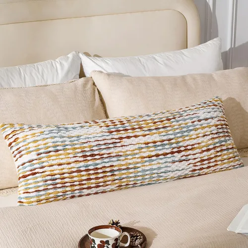 Miniatura 31 de AmHoo Juego de 2 fundas de almohada decorativas de chenilla estilo bohemio, funda de almohada con borlas para sofá, cama, dormitorio, sala de estar