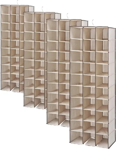 Miniatura 10 de Whitmor Organizador colgante de zapatos, 8 estantes, organizador de armario colgante, zapatero colgante para armario pequeño, estantes colgantes