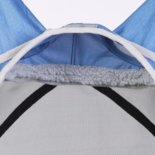 Miniatura 3 de Harrison Howard CareMaster Pro - Máscara luminosa para mosca de caballo, gran espacio para los ojos, nariz larga con orejas, protección UV para Azul
