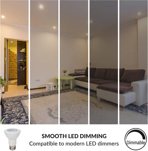 Miniatura 3 de Simba Lighting Bombilla LED PAR20 de 6 W 38 grados regulable (paquete de 6 unidades) para lata empotrada de interior, campana extractora y exterior