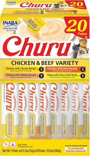 Miniatura 25 de INABA Churu - Bocadillos para gatos, puré cremoso para gatos, sin cereales, que se puede lamer y exprimir, suplemento con vitamina E y taurina, 0.5