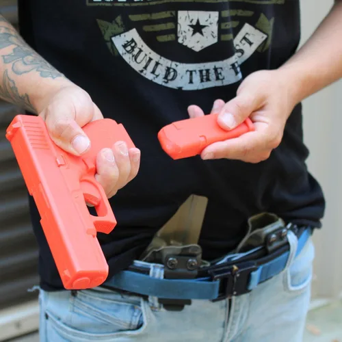 Miniatura 3 de American Safety Trainers - Revistas de entrenamiento de polímero sólido no funcionales, color naranja resplandeciente, fabricado en Estados Unidos