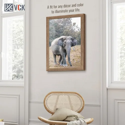 Miniatura 330 de VCK Marcos para póster de madera maciza de 22.375 x 34 pulgadas, marco de fotos A1 negro con montaje en pared, paquete de 3