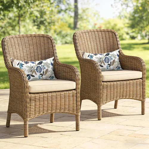 Miniatura 632 de Juego de 2 almohadas para exteriores de 16 x 16 pulgadas, repelentes al agua con interiores, para muebles de patio, hogar, jardín, geometría bohemia