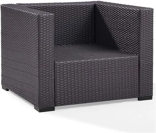 Miniatura 7 de Crosley Furniture Biscayne - Silla de exterior, sillas de mimbre para patio, porche, terraza, balcón, patio trasero, color marrón con cojines