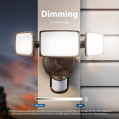Miniatura 7 de Onforu Luces LED con sensor de movimiento de 100 W, luz de inundación del anochecer al amanecer, sensor de movimiento al aire libre, luces