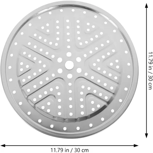 Miniatura 3 de Hemoton Placa de vapor de acero inoxidable de 11.81 pulgadas, estante redondo para olla a presión, cocina, hornear, asar y enfriar, accesorio