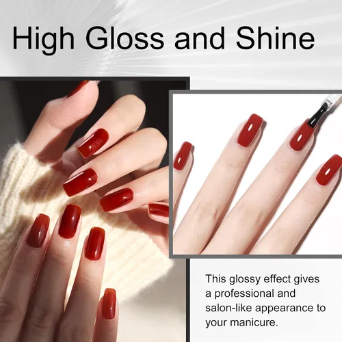 Miniatura 5 de CANNI Capa superior de gel que no se limpia de 0.6 fl oz, esmalte de uñas de gel resistente a los arañazos, esmalte de uñas de alto brillo y larga