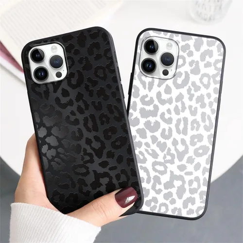 Miniatura 2 de Paquete de 2 Fundas de Teléfono con Bonito Estampado de Guepardo para Apple iPhone 13 Pro de 6.1 Pulgadas, Fundas de Diseño de Patrón de Leopardo