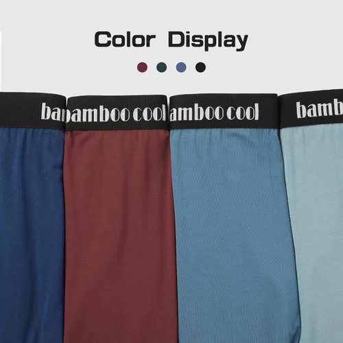 Miniatura 5 de BAMBOO COOL Mens Underwear Boxer Briefs with Fly Soft Comfortable Breathable Underwear for Men Multipack