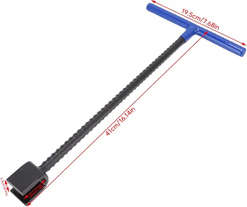 Miniatura 4 de TOPINCN Water Meter Key, Steel Water Meter Key with 4 Way Multi Functional Utilities Key T handle Water Key Universal Cross Key Water Shut Off Tool