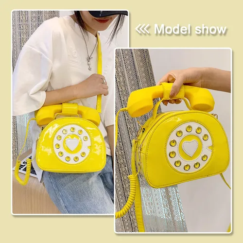 Miniatura 13 de Oweisong Divertido bolso de teléfono para mujer, bolso cruzado de hombro con asa superior para teléfono