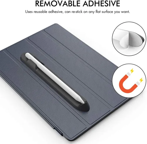 Miniatura 4 de AHASTYLE Soporte extraíble para iPencil [accesorio magnético] Fuerte adhesivo adhesivo de silicona para Apple Pencil de 1ª y 2ª generación (negro)