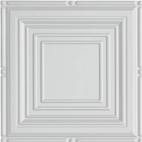 Miniatura 6 de FASÄDE Panel de techo decorativo de vinilo para retrato en blanco mate (muestra de 12 x 12 pulgadas)