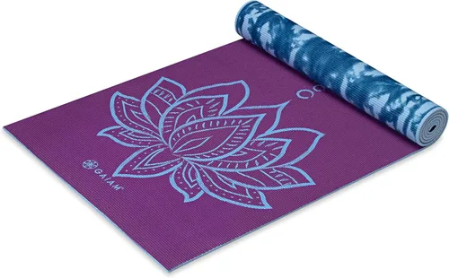 Miniatura 14 de Gaiam tapete de yoga prémium, estampado, extra grueso y antideslizante, de 15/64 pulgadas, para todo tipo de yoga, de pilates y de ejercicios