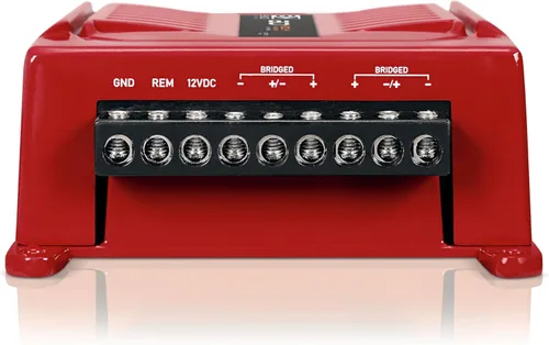 Miniatura 3 de Banda Audioparts BD400.4RED Amplificador de audio para coche de rango completo de cuatro canales 4 x 100 vatios Rms de 4 ohmios puenteado