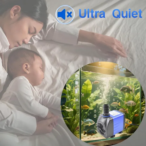 Miniatura 8 de CONQUERALL Pequeña bomba de agua sumergible 118GPH 8W Smart para la circulación de la irrigación de la fuente del jardín