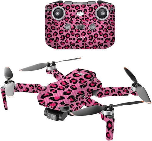 Miniatura 10 de MightySkins - Drone portátil de fibra de carbono compatible con DJI Mini 2, negro abstracto, acabado de fibra de carbono texturizado protector