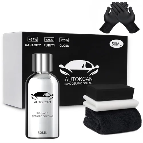 10H Nano revestimiento cerámico para automóviles, 1.7 fl oz (1.7 fl oz) de alto brillo, antiarañazos, SiO2, kit de revestimiento de cerámica para