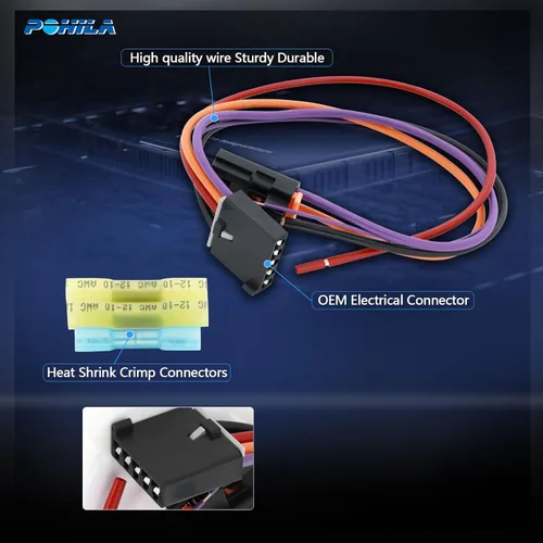 Miniatura 5 de Arnés de Cableado del Resistor del Motor Soplador Compatible con Chevy, GMC Silverado, Tahoe, Suburban, Sierra, Yukon XL - AC Reemplaza 89018778