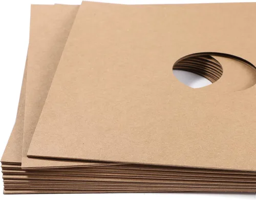 Miniatura 3 de Facmogu 10 piezas de 30,48 cm de fundas para discos de vinilo LP, fundas de discos de vinilo de cartón de 350 g/m² con acabado kraft, fundas