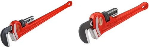Miniatura 16 de RIDGID 31030 - Llave de tubería recta de servicio pesado, llave de fontanería resistente de 24 pulgadas con hilos autolimpiantes y mordazas