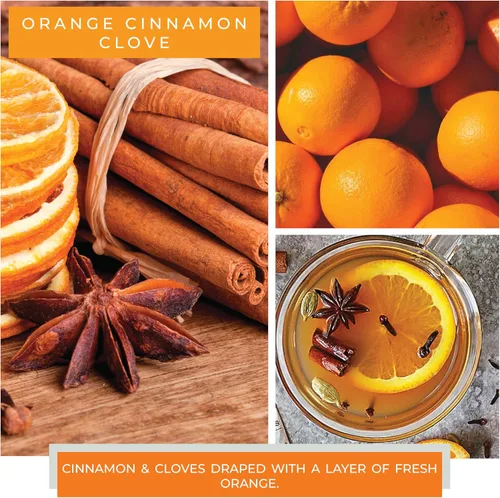 Miniatura 3 de A Cheerful Giver - Vela en tarro de vidrio perfumada de naranja y canela (6 onzas) con tapa y fragancia fiel a la vida, fabricada en Estados Unidos