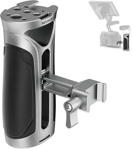 Miniatura 9 de NEEWER Agarre de mango lateral compatible con jaula de cámara SmallRig NEEWER para cámara, soporte ligero de mango de cámara con tornillos dobles