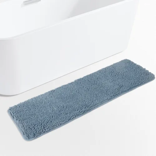 Miniatura 225 de Yeaban Alfombra de pasillo de baño de 24 x 72 pulgadas, antideslizante, alfombra de baño larga de felpilla gruesa, absorbente y lavable, alfombra
