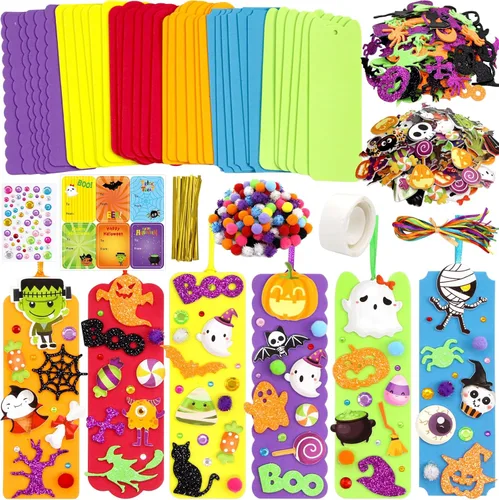 36 juegos de manualidades de Halloween para niños de 3 a 5 años de espuma de bricolaje de Halloween, kit de manualidades de fiesta de Halloween para