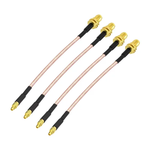 Miniatura 2 de Superbat MMCX macho de ángulo recto a N conector hembra, cable coaxial RG316 de 6 pulgadas 2 piezas para aplicaciones de RF, radios SDR