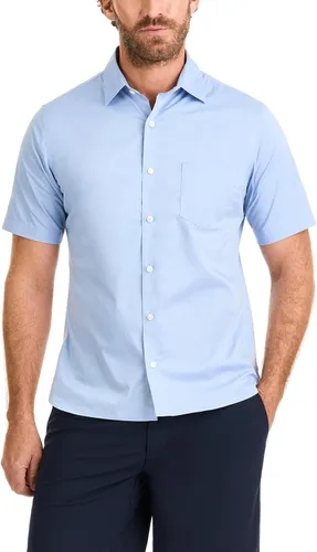 Miniatura 12 de Van Heusen Camisa de cuadros de manga corta con cuello abotonado para hombre sin arrugas