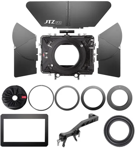 Miniatura 9 de JTZ DP30 Cine Lens Fibra de Carbono 4x4 Swing-Away Caja Mate con 0.591 in/0.748 in Rod Rail Rig para Sony FS5 FS7 ARRI RED Canon C100 C200 C300 BM D