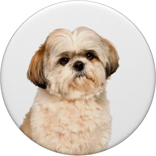 Miniatura 3 de Shih Tzu popsocket agarre y soporte para teléfonos y tabletas, Shih Tzu, Negro